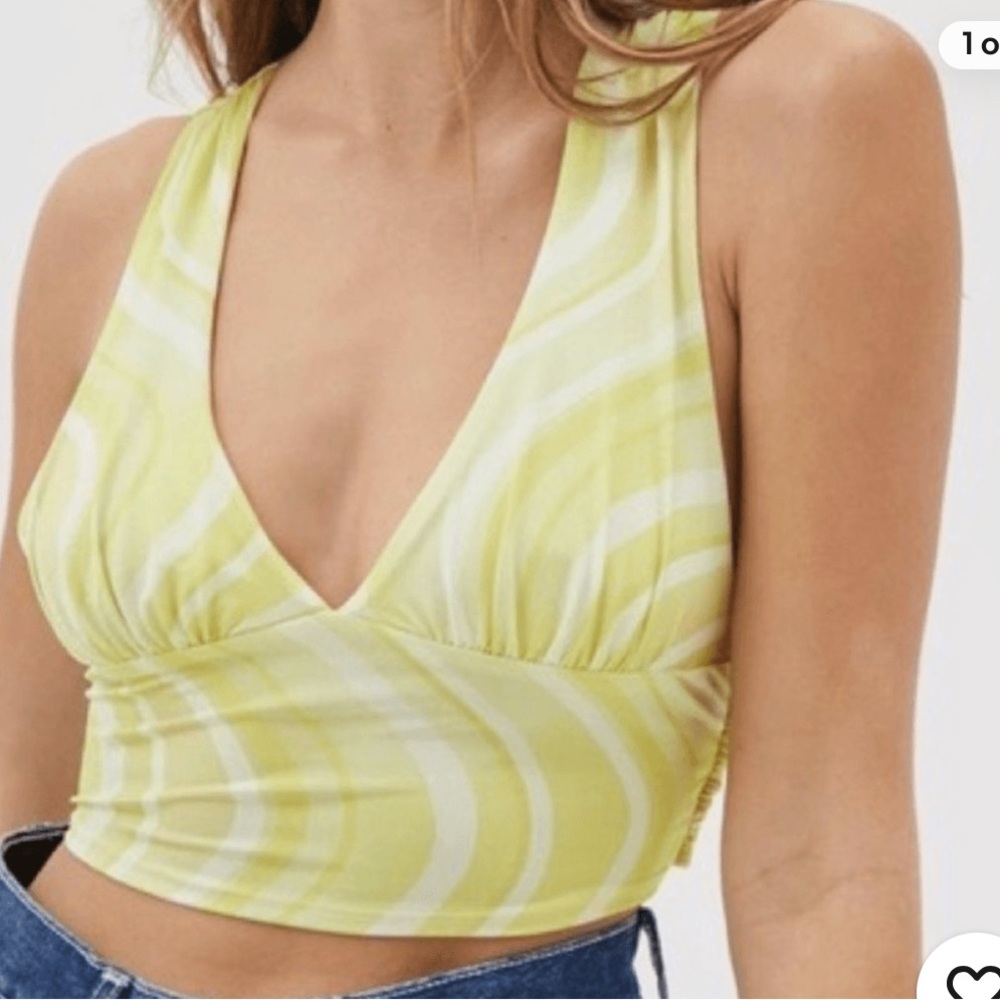Urban Outfitters Yellow Striped Top